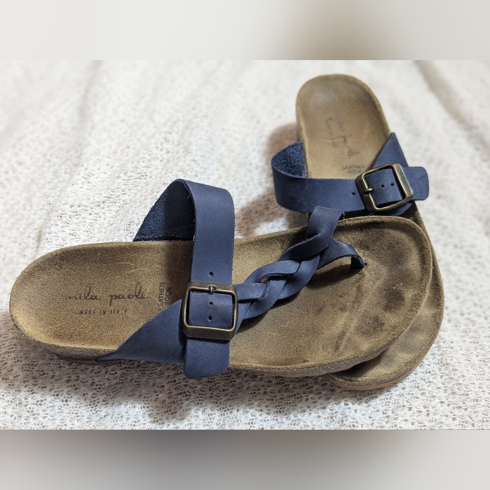 Mila Paoli Wedge Sandals, Size 7.5